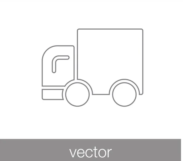 Teherautó ikonra. logisztikai jármű — Stock Vector