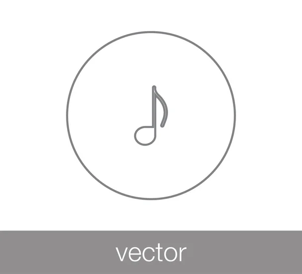 Icono de nota musical. — Vector de stock