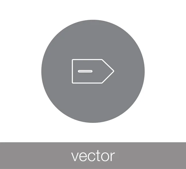 Mínusz lapos ikon. — Stock Vector
