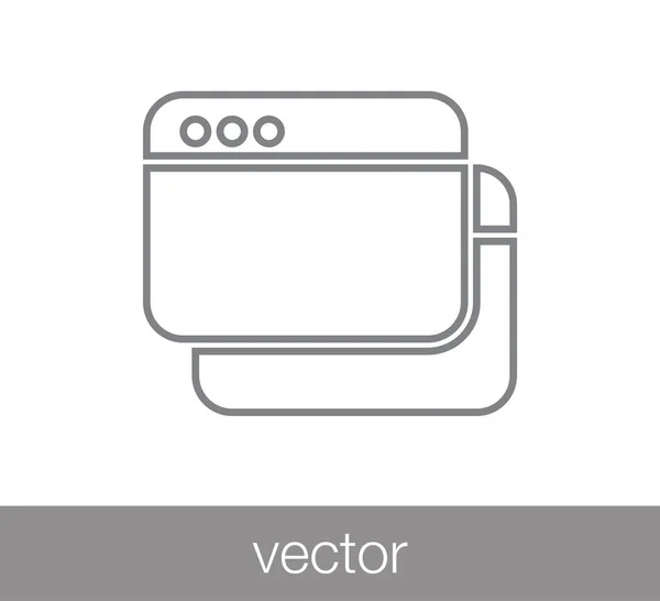 Icono de ventana. Icono de programación — Vector de stock