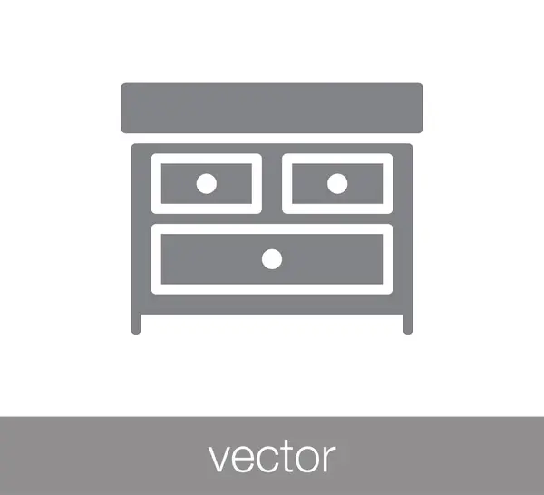Icône de ligne de tiroir — Image vectorielle