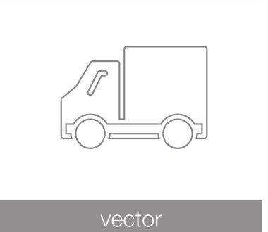 kamyon simgesi. Lojistik araç