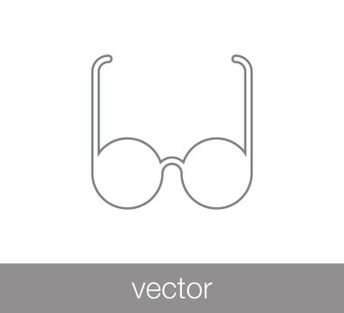 Gözlüklerin Düz Simgesi