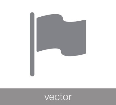 Bayrak simgesi. Başlangıç konsept simgesi. 