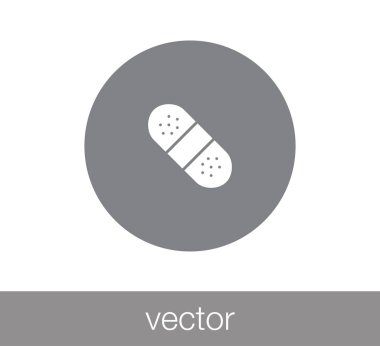 Alçı düz simgesi.