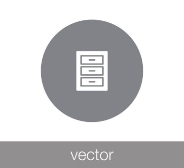 Arşiv düz simgesi.