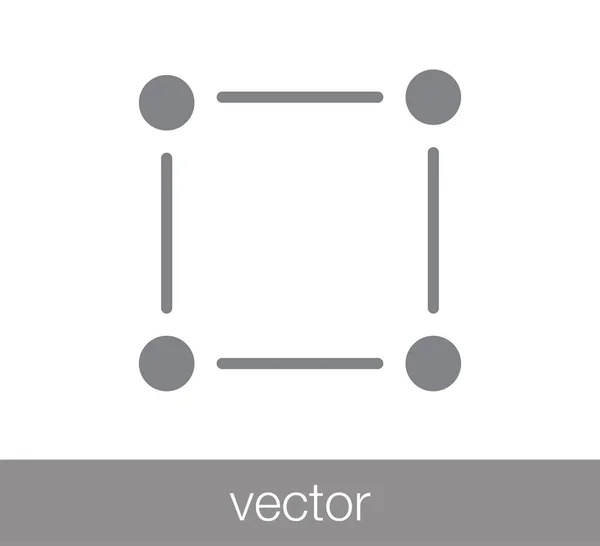Markerade området ikonen — Stock vektor