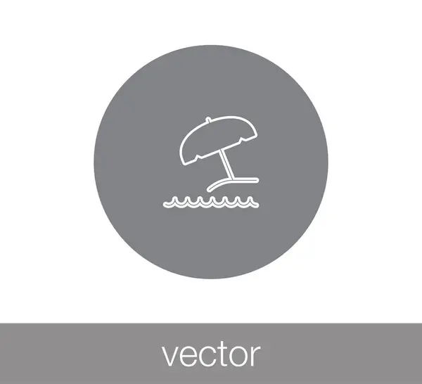 Иконка пляжа — стоковый вектор