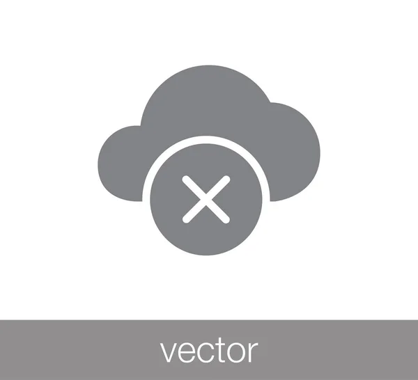 Felhő ikon eltávolítása. — Stock Vector