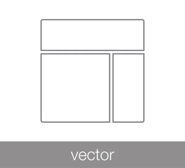 Ikona rozvržení snímku — Stockový vektor