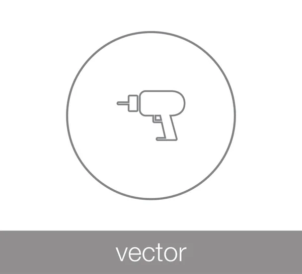 Icône de perceuse électrique — Image vectorielle