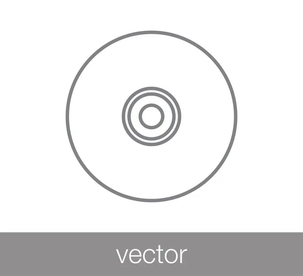 CD icône plate — Image vectorielle