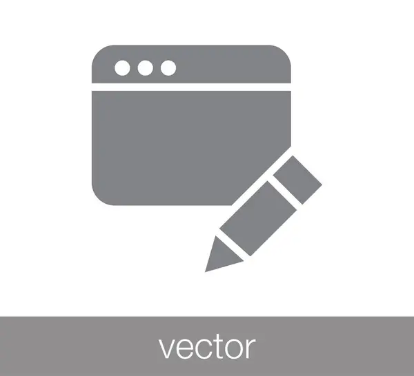 Ícone da janela. Ícone de programação — Vetor de Stock