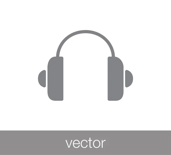 Ilustración icono auriculares . — Vector de stock