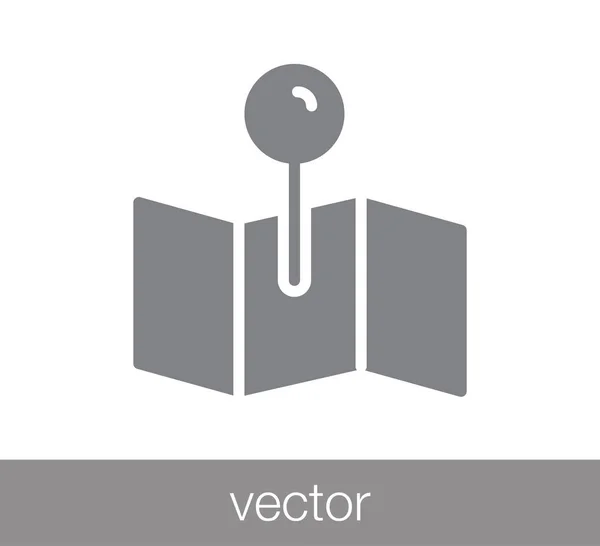 Mapa icono web — Vector de stock