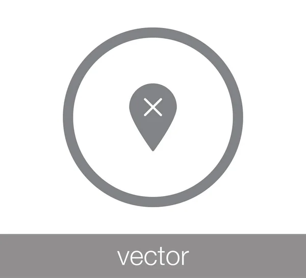 Mapa pin icono — Vector de stock