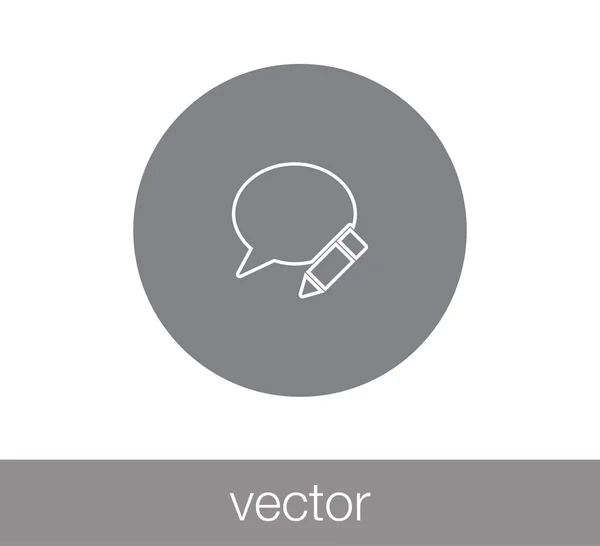 Chat Comentario icono . — Vector de stock