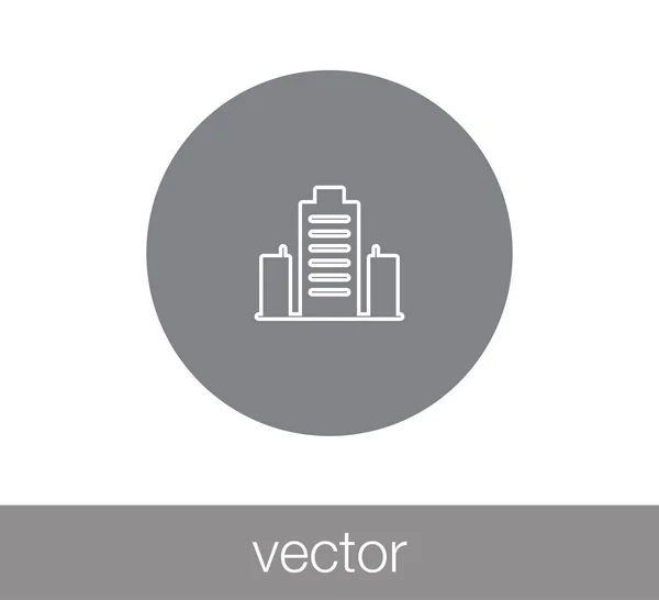 Bâtiments icône web . — Image vectorielle