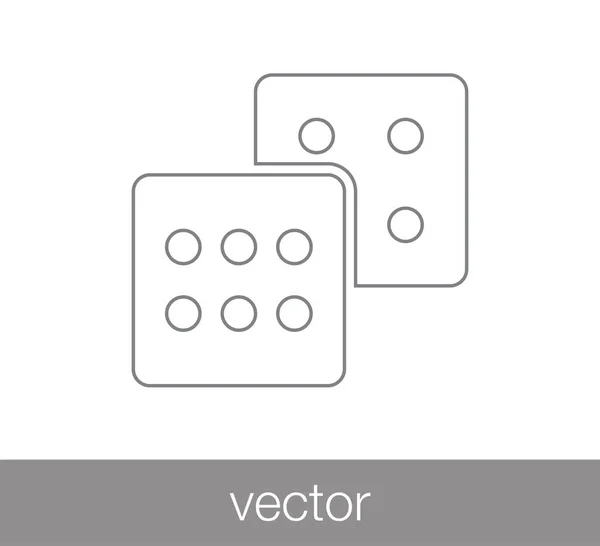 Dobbelstenen pictogram illustratie. — Stockvector