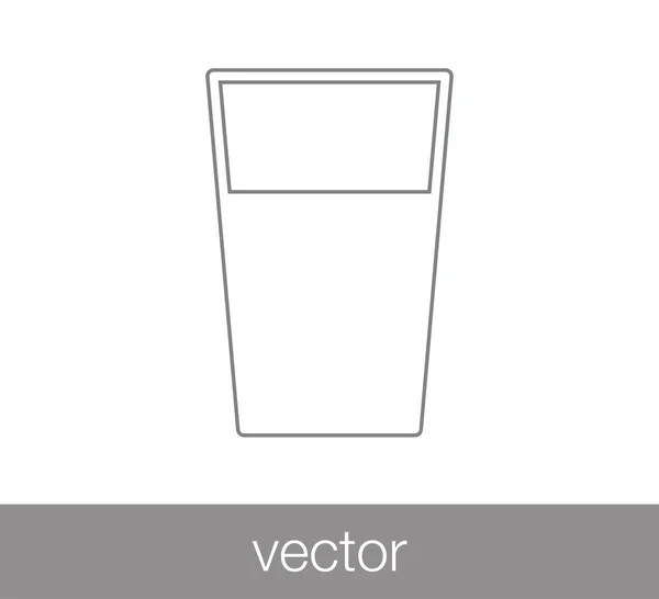 Lasi vettä kuvaketta — vektorikuva
