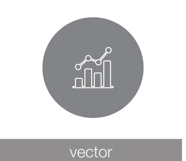 Icono gráfico de barras. icono info-gráfico — Vector de stock