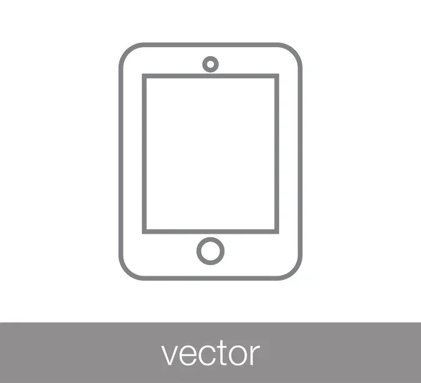 Icono plano del comprimido — Vector de stock