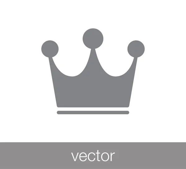 Het pictogram van de kroon. Trofee-pictogram. — Stockvector