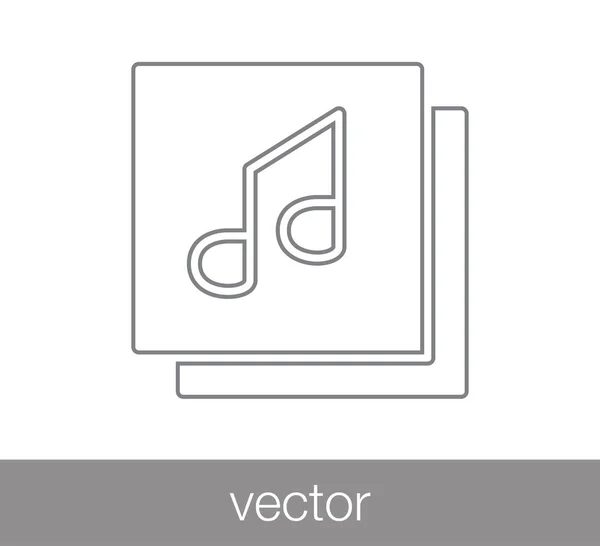 Icono de nota musical. — Vector de stock