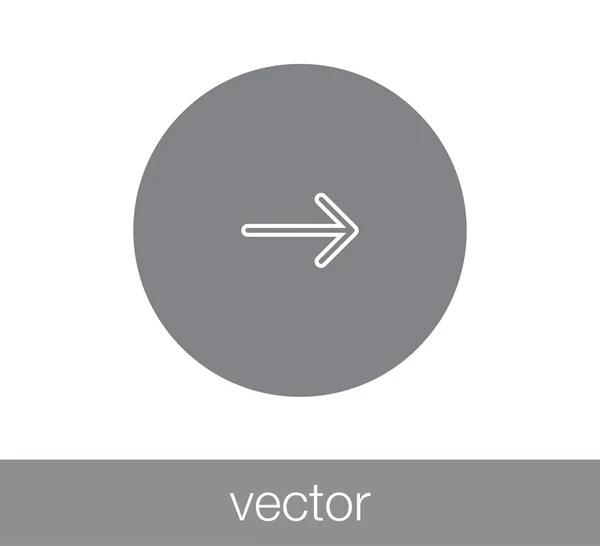 Höger pil-ikonen. — Stock vektor