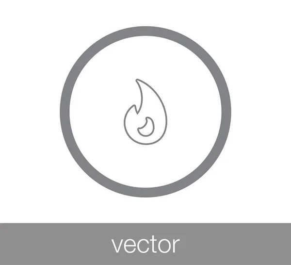Icône web feu — Image vectorielle
