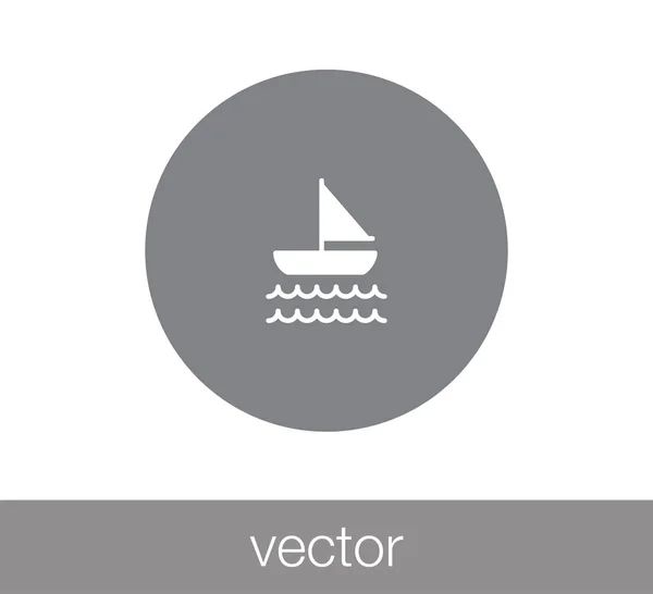 Icono del barco de vela — Vector de stock