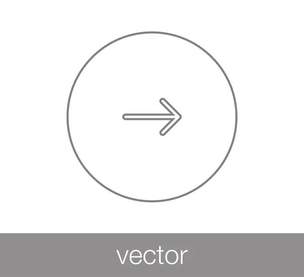 Icono flecha derecha . — Vector de stock