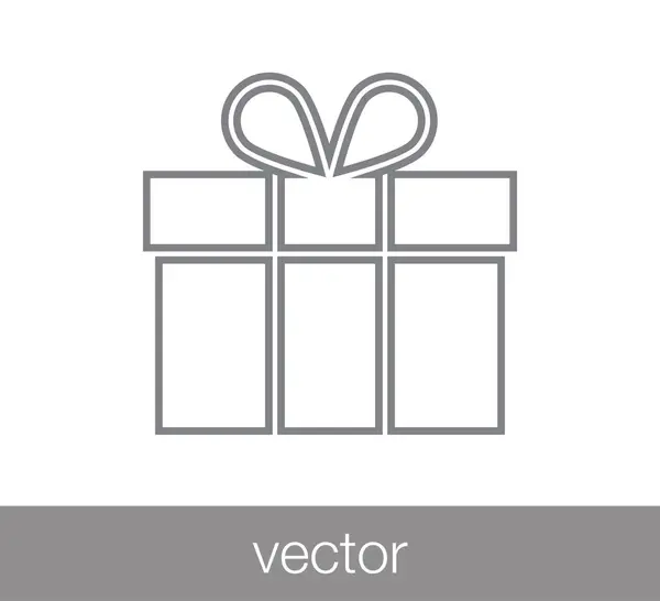 Geschenkbox-Symbol — Stockvektor