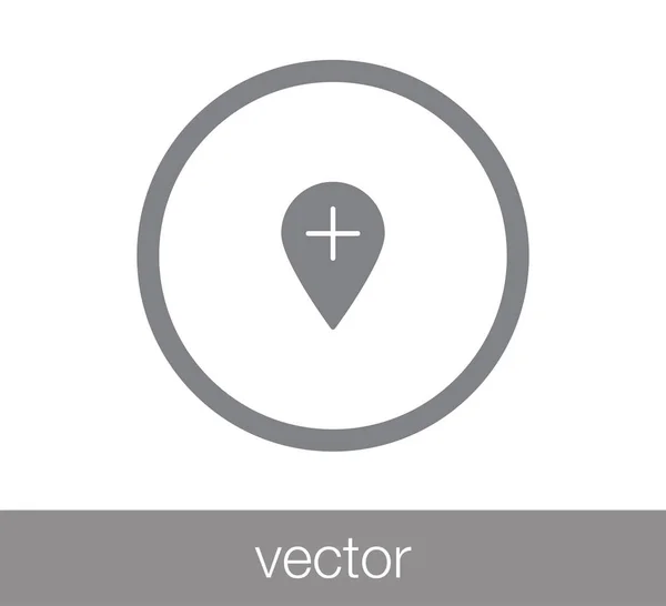 Mapa pin icono — Vector de stock