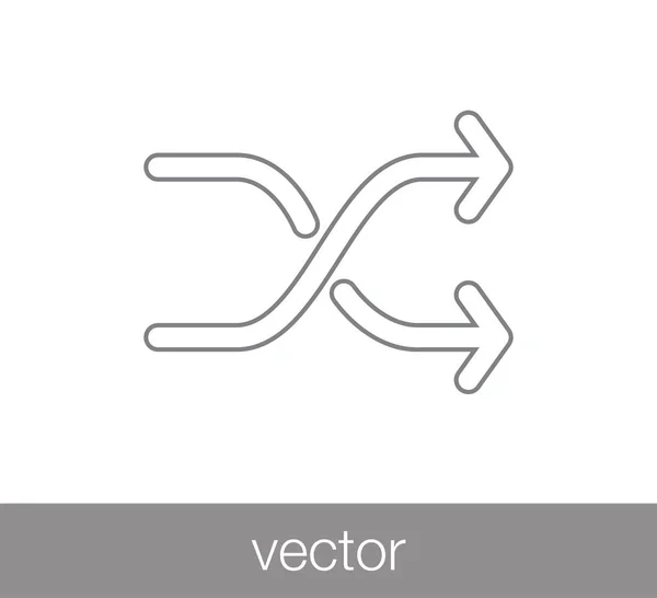 Shuffle-Flat-Symbol — Stockvektor