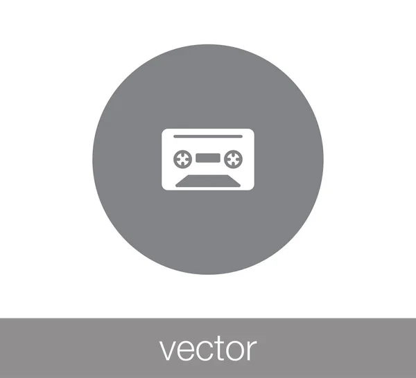 Cassette flat icon — Stock Vector