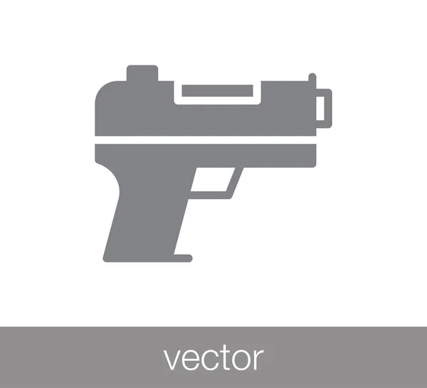 Ícone de linha de pistola — Vetor de Stock