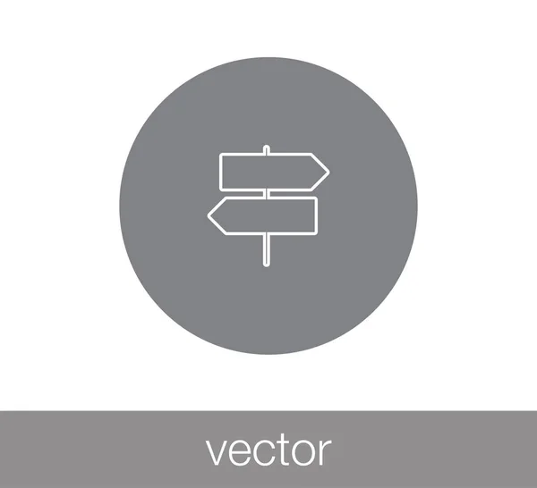 Útkereszteződés aláírás ikonra. — Stock Vector