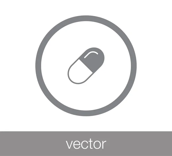 Ícone da pílula médica — Vetor de Stock