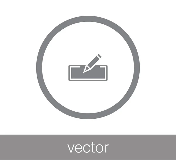 Návrh ikonu lístku s poznámkou — Stockový vektor