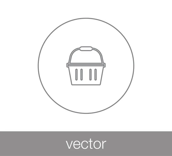 Icono de cesta de compra. — Vector de stock