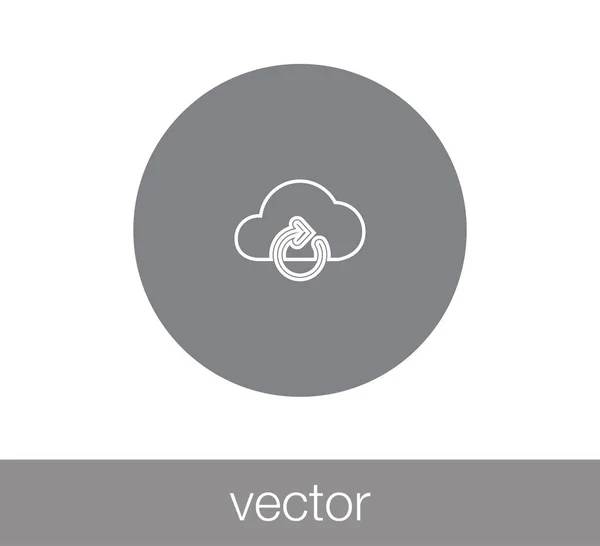 Nube icono web . — Vector de stock