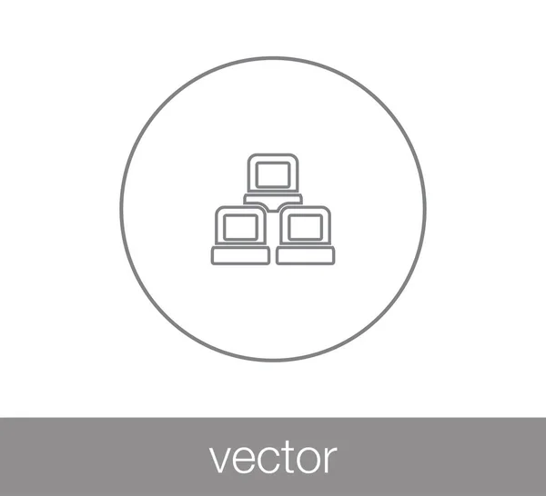 Значок локальной сети — стоковый вектор