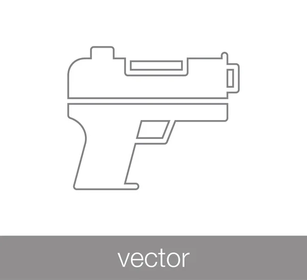 Línea de pistola icono — Vector de stock