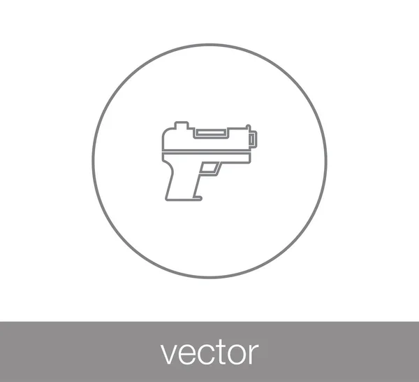 Ícone de linha de pistola — Vetor de Stock