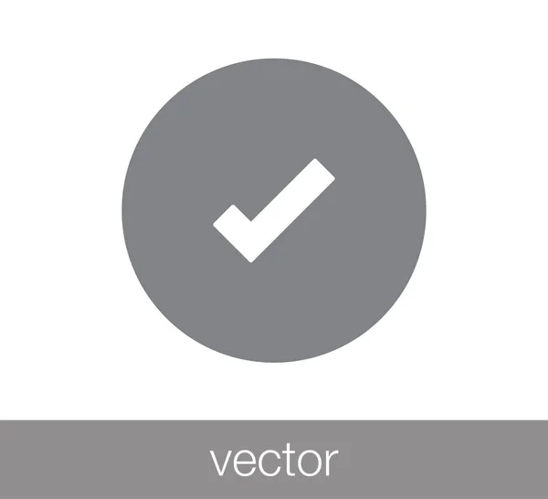 Marca de verificación icono . — Archivo Imágenes Vectoriales