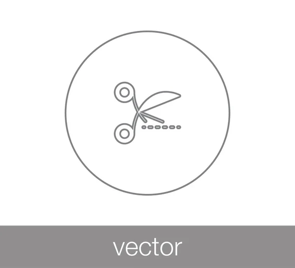 Tijeras Icono plano. — Vector de stock