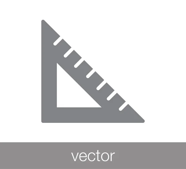 Ruler lapos ikon — Stock Vector