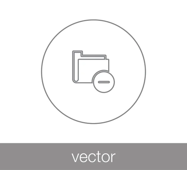 Icono de carpeta simple — Vector de stock