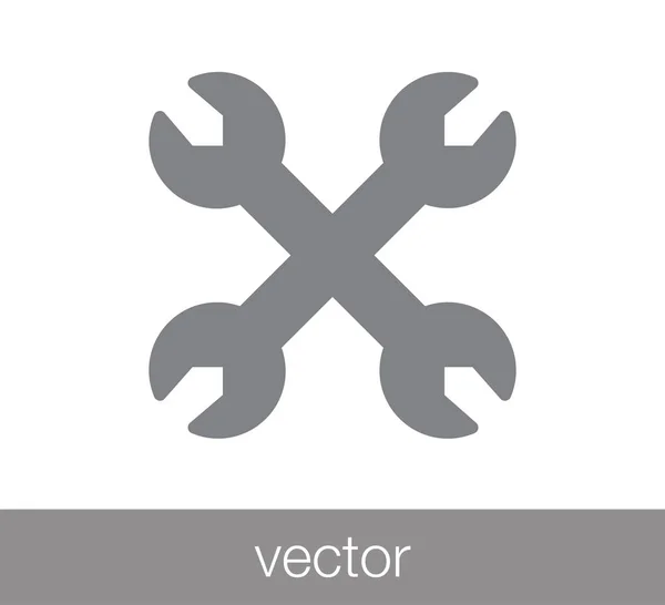 Schraubenschlüssel Web-Ikone. — Stockvektor